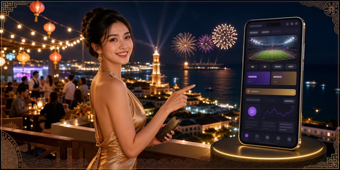 Người dùng trải nghiệm casino trực tuyến trên điện thoại di động tại bãi biển Phú Quốc